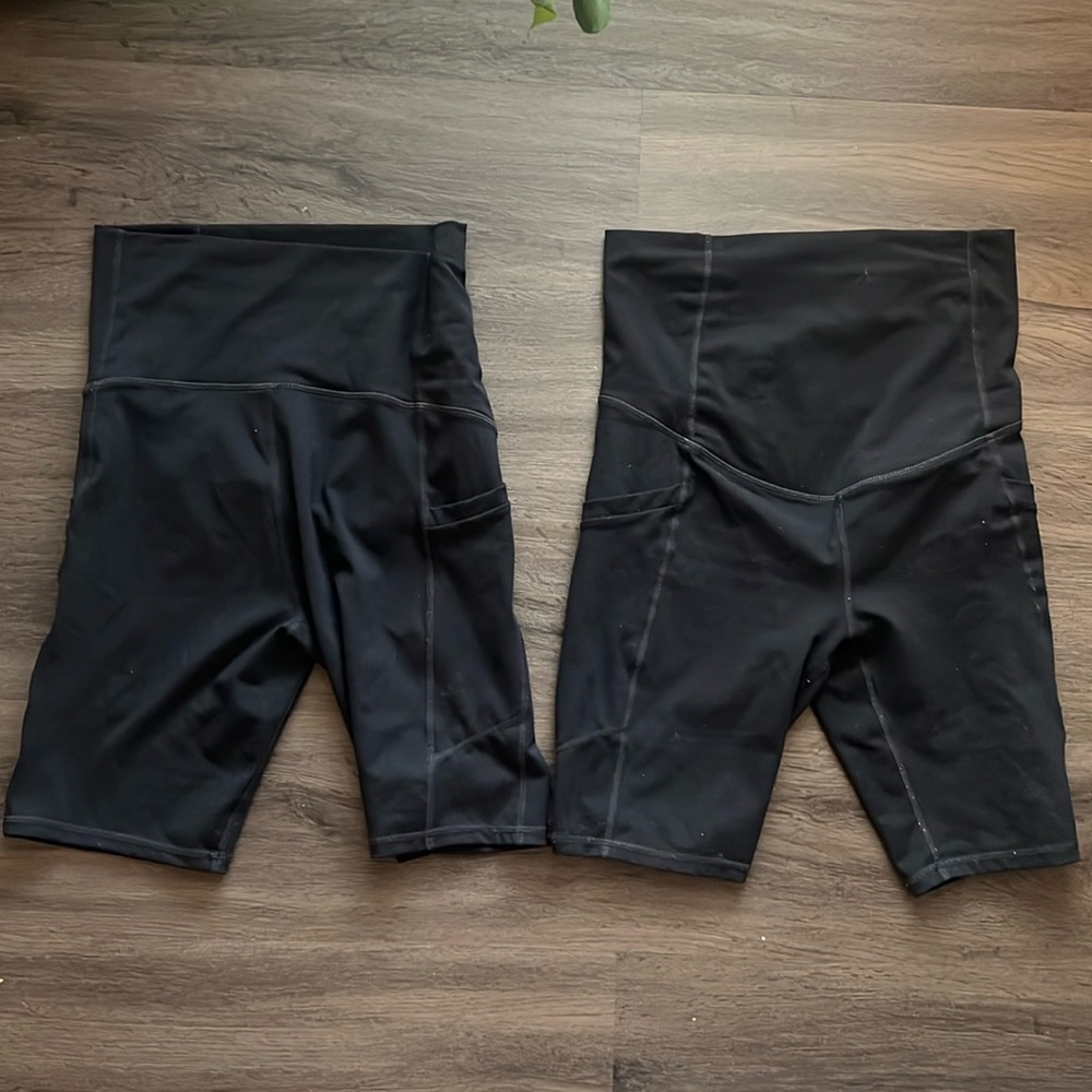 Fabletics 9” Biker Shorts Size Small Lot of 2